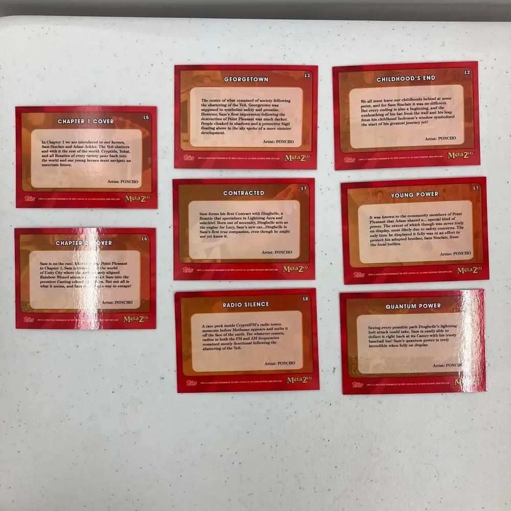 Topps MetaZoo Cryptid Nation Cover Georgetown Mixed Lot Of 8 Trading Card Bundle
